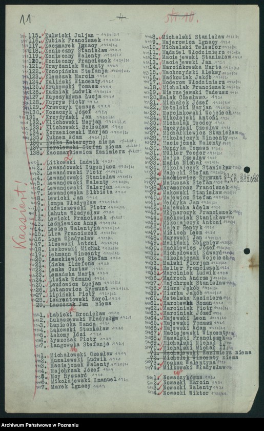 Obraz 13 z jednostki "Wykaz akt Urzędu Walki z Lichwą i Spekulacją w Poznaniu oraz ekspozytur i inspektoratów"