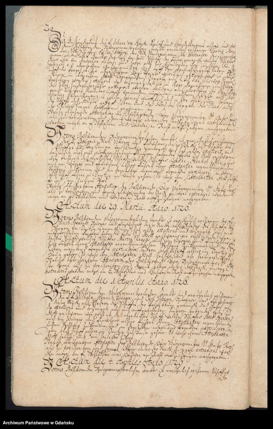image.from.unit.number "Actum coram Officio […] Gabrielis a Boemeln Praeconsulis Senatoris, Praesidis Ac Insulae Stüblavensis Administratoris [27.III.1726-19.III.1727] Actum Gabrielis a Boemeln ac caducorum Administratoris [27.V.1726-3.II.1727] /2 indeksy/"