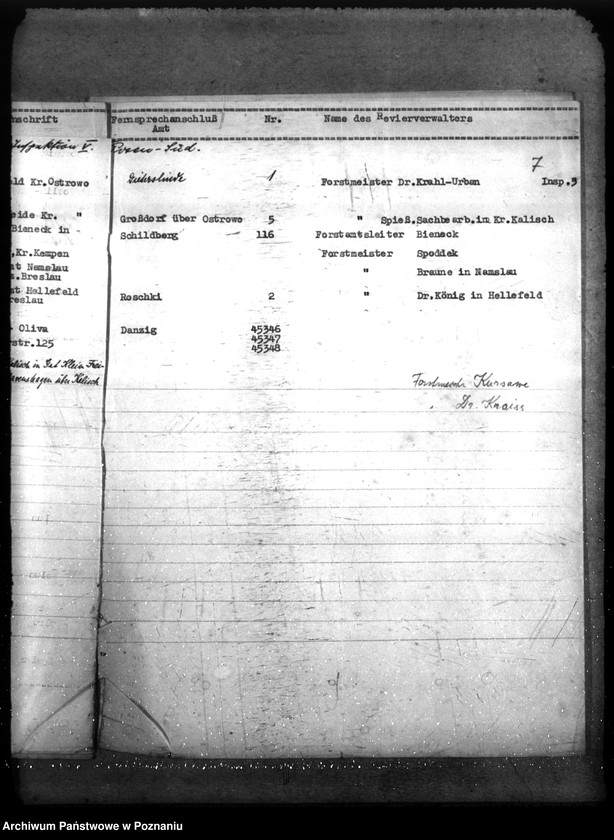 Obraz 11 z jednostki "Verzeichnis der Forstämter"