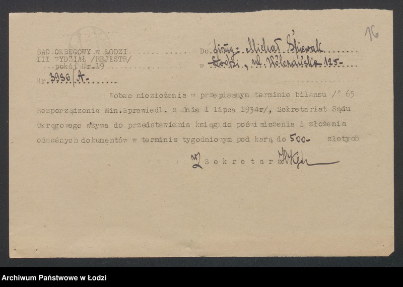 Obraz 18 z jednostki "Michał Śpiewak – prowadzenie fabryki sukna, tkalnia i skręcalnia"