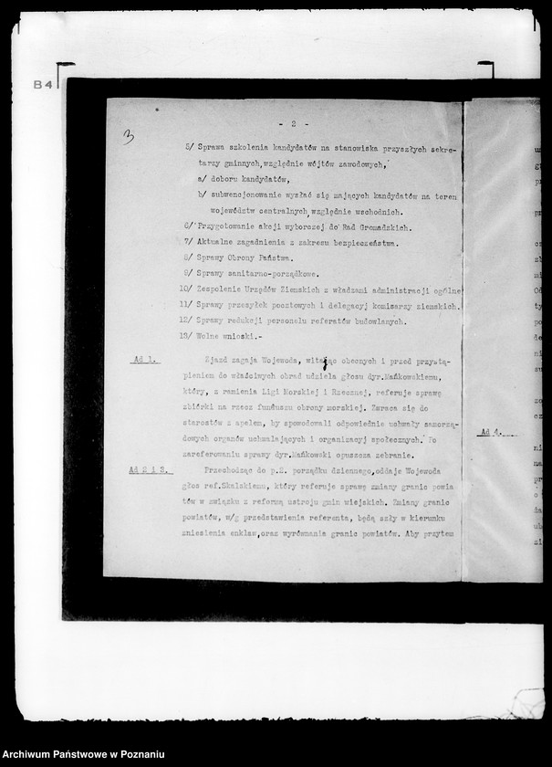 Obraz 7 z jednostki "/Protokół z doraźnego zjazdu starostów odbytego 3 II 1934 r./"