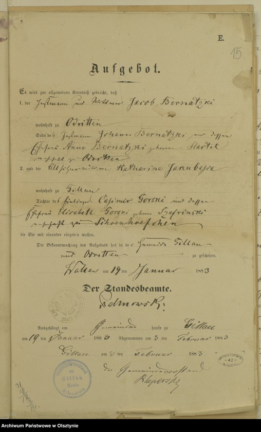 Obraz 17 z jednostki "Heiraths-Haupt-Register nr 1 - 14"