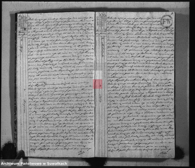 image.from.unit.number "Akta stanu cywilnego urodzonych w gminie seyneńskiey od 1-go stycznia 1813 roku."
