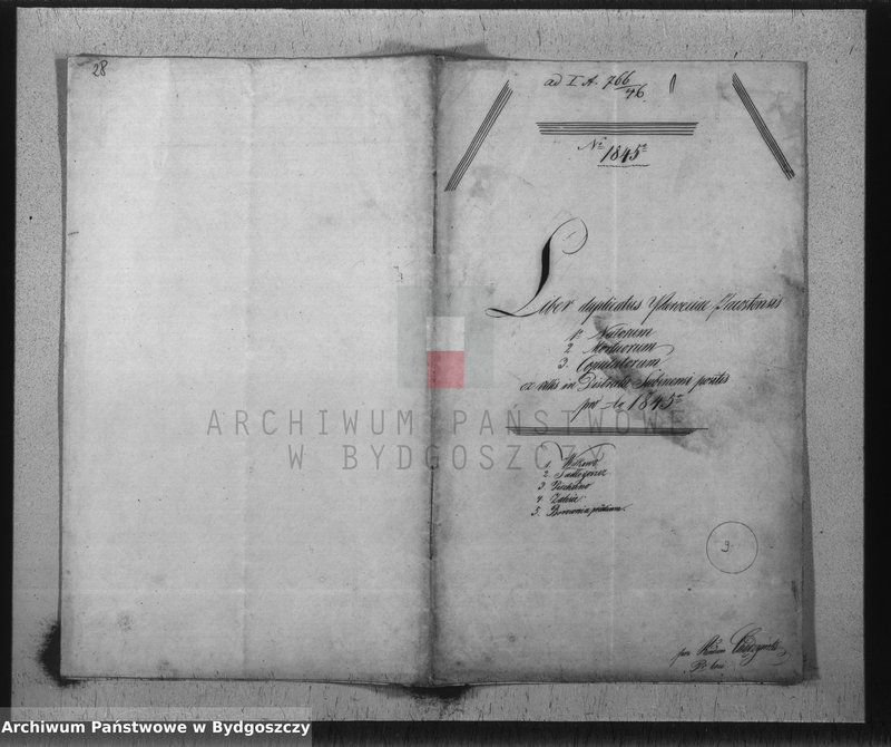 image.from.unit.number "Liber duplicatus Parochiae Pacostensis 1. Natorum; 2. Mortuorum 3. Copulatorum ex villis de Districtu Szubiniensi positis pro Anno 1845"