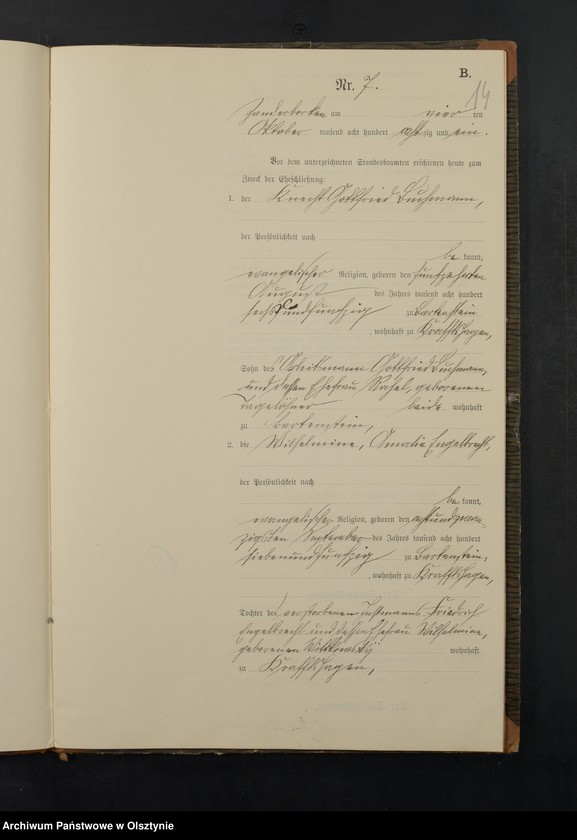 image.from.unit.number "Heiraths-Neben-Register Nr 1 - 14"