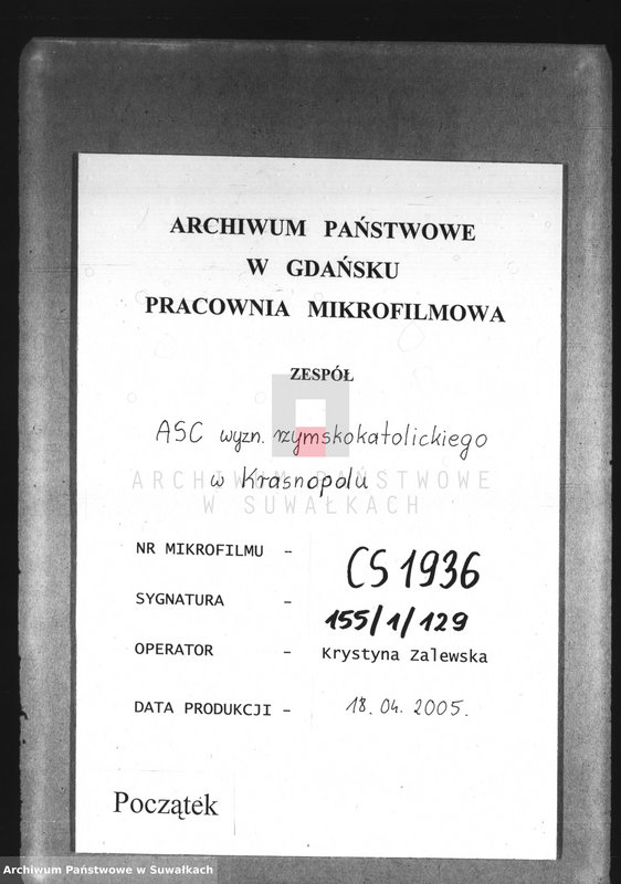 image.from.unit.number "Duplikat Krasnopolskago rimsko-katoličeskago prichoda na 1900 god."