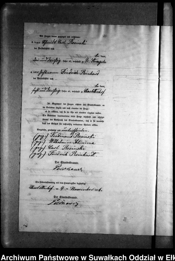 image.from.unit.number "Heiraths-Neben-Register des Preussischen Standes-Amtes Gr. Strengeln Kreis Angerburg"