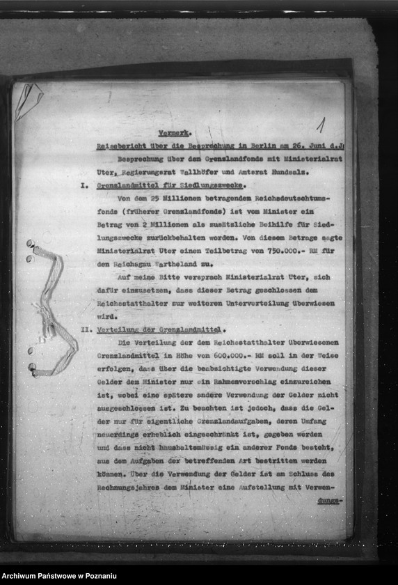 Obraz 5 z jednostki "Zarządzenia i sprawozdania w sprawie wykorzystania kredytów na umocnienie niemczyzny nad granicami państwa"