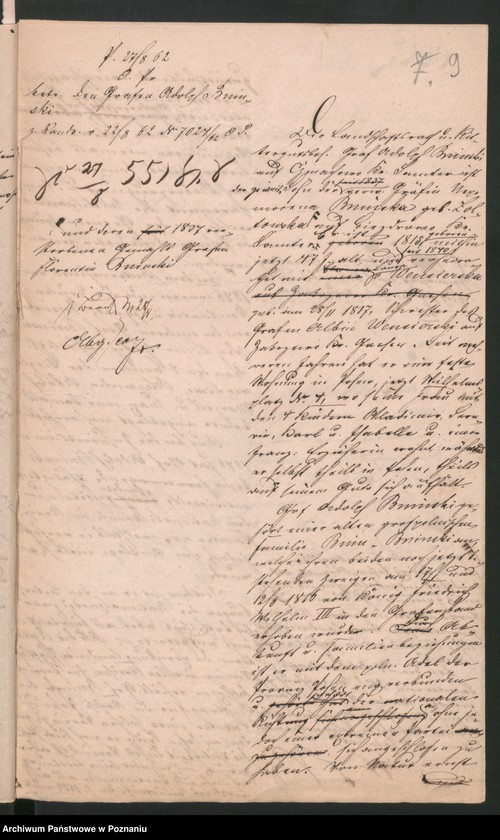 Obraz 12 z jednostki "A. betr. die gräfliche Familie von Bniński"