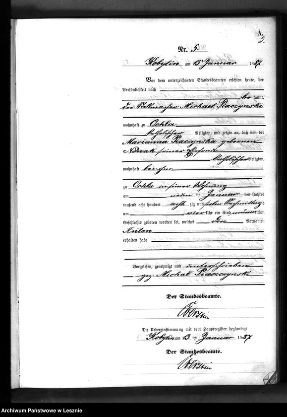 Obraz 7 z jednostki "[Księga urodzeń]"