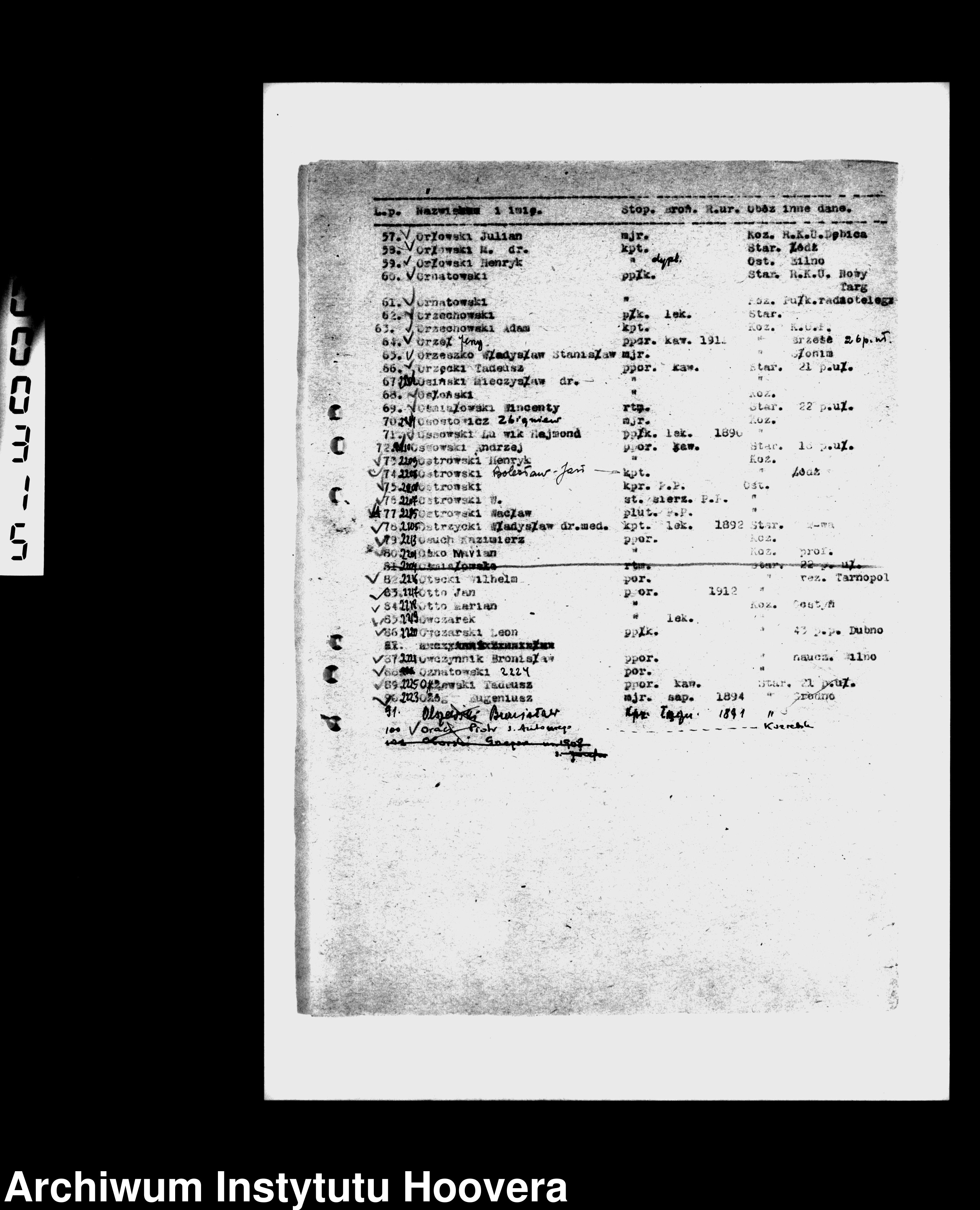 Skan z jednostki: Office file of the Consular Legal Department 1941-1944