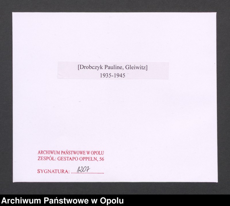 Obraz 2 z jednostki "[Drobczyk Pauline, Gleiwitz]"