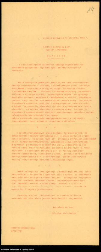 image.from.unit.number "Teleksy z KW do KC, 1 styczeń - 29 styczeń 1981"