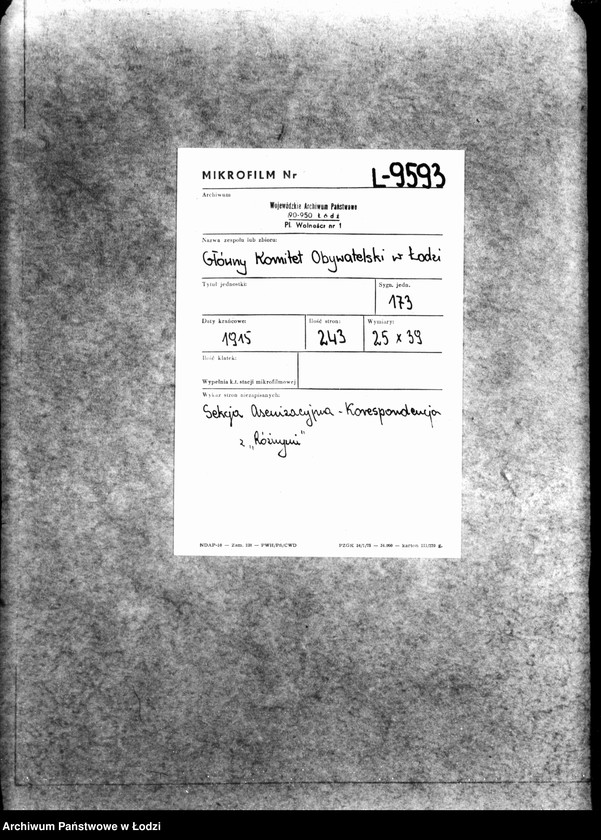 Obraz 2 z jednostki "Korespondencja z "Różnymi""