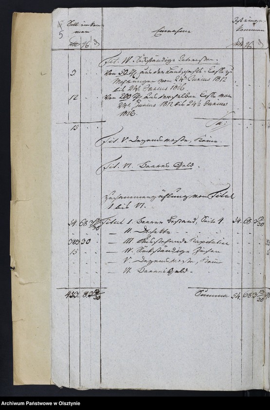 image.from.unit.number "Rechnung über Einnahme und Ausgabe für die Kirche zu Sonnenborn"