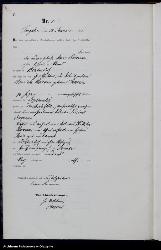image.from.unit.number "Sterbe-Haupt-Register Nr 1 - 129"
