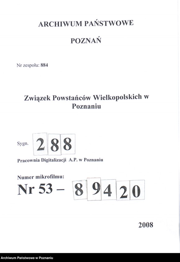 Obraz 1 z jednostki "Obra, powiat Wolsztyn - akta koła."