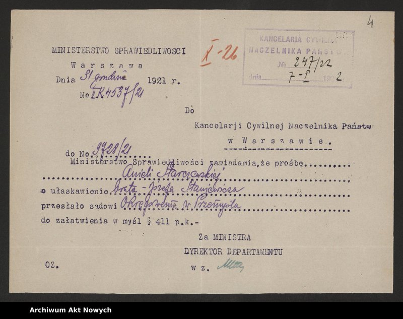 image.from.unit.number "Ułaskawienia z Małopolski - nieuwzględnione, dotyczące: zabójstw, kradzieży m. in w czasie inwazji rosyjskiej w 1914 r., dezercji, lichwy wojennej oraz handlu walutą, a także wykroczeń i rabunku na jesieni 1918 r. podczas rozruchów antyżydowskich (pow. Rzeszów)"