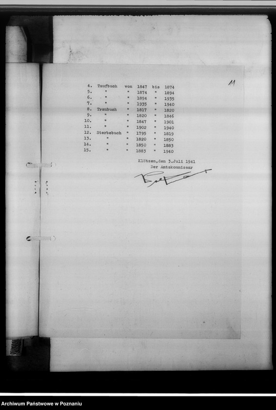 Obraz 15 z jednostki "Einziehungsprotokolle [ksiąg kościelnych] Gnesen-Stadt [miasto Gniezno]"