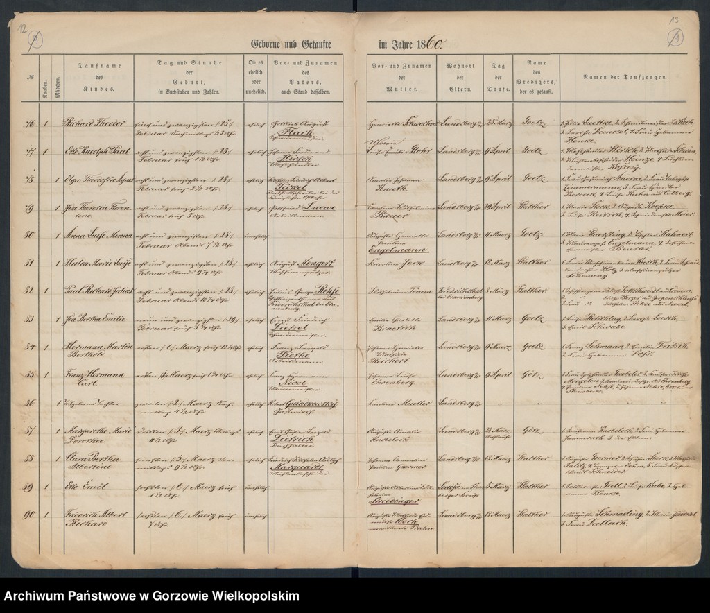 image.from.unit.number "Duplikate der Hauptkirche zu Landsberg an der Warthe (zawiera też księgę zgonów Konkordien Kirche z 1860 r.)"