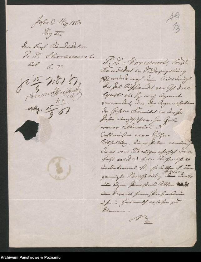 Obraz 18 z jednostki "A. betr. die Familie von Skoraszewski"