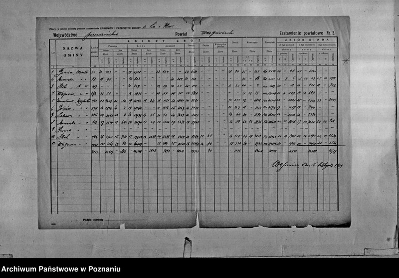Obraz 4 z jednostki "/Statystyka produkcji rolnej - zestawienie powiatowe - Wągrowiec"
