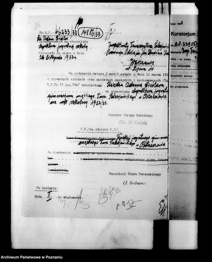 Obraz 19 z jednostki "Prywatne Liceum Męskie Towarzystwa Salezjańskiego- Marszałki- [protokoły powizytacyjne, sprawozdania roczne szkoły]"