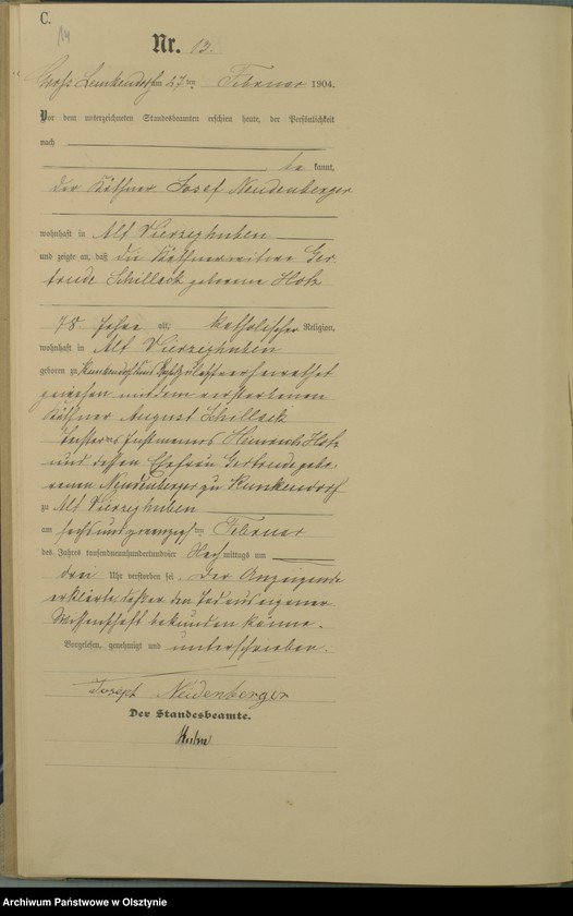 image.from.unit.number "Sterbe-Haupt-Register Nr 1 - 64"