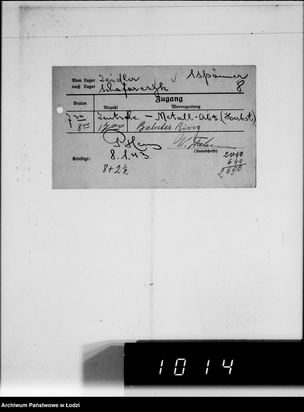 Obraz 12 z jednostki "Hermann Zeidler [rachunki za usługi transportowe dla Getta]"