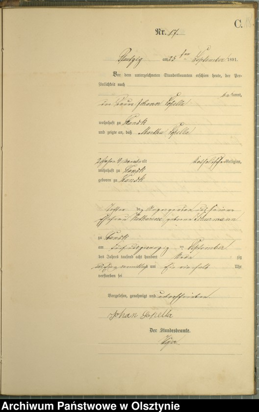 image.from.unit.number "Sterbe-Haupt-Register Nr 1 - 31"