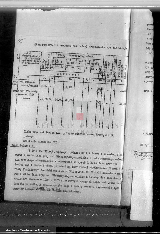 Obraz 19 z jednostki "Gmina Szyminowice powiat koniński /nadzór nad gospodarką leśną/"