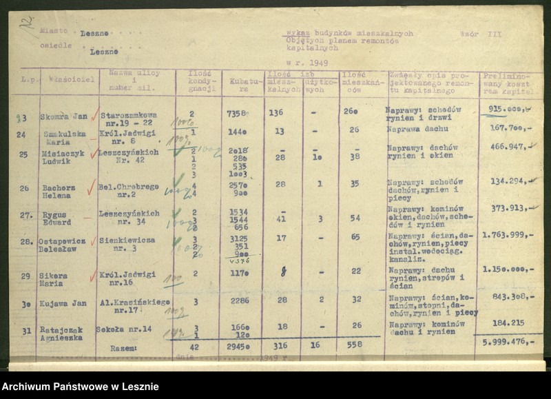 Obraz 13 z jednostki "[Sprawy dotacji na remonty domów]"