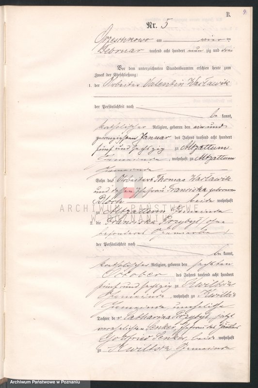 Obraz 12 z jednostki "Księga małżeństw"