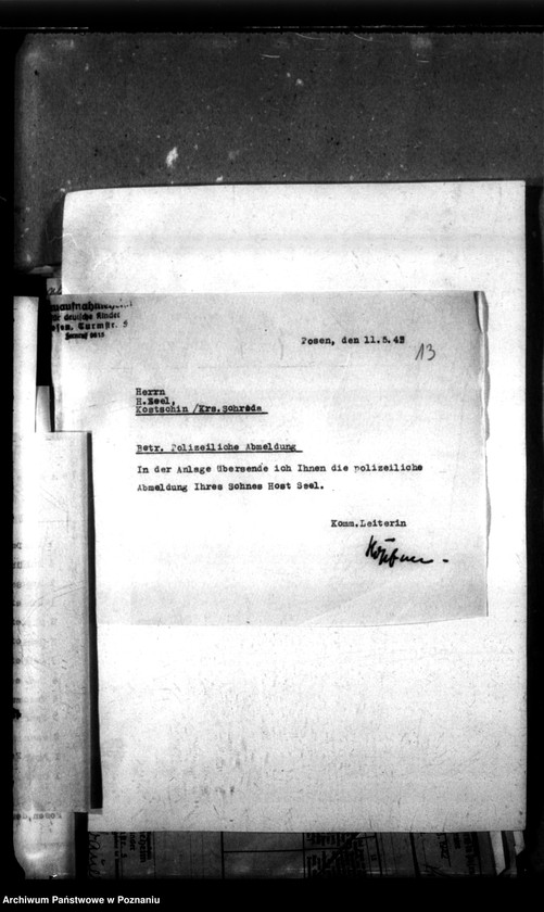 Obraz 17 z jednostki "Ehemalige Heimkinder von 1941 bis 30 V 1942, S-Z. [Przyjęcia i przekazania dzieci, litera S-Z]."