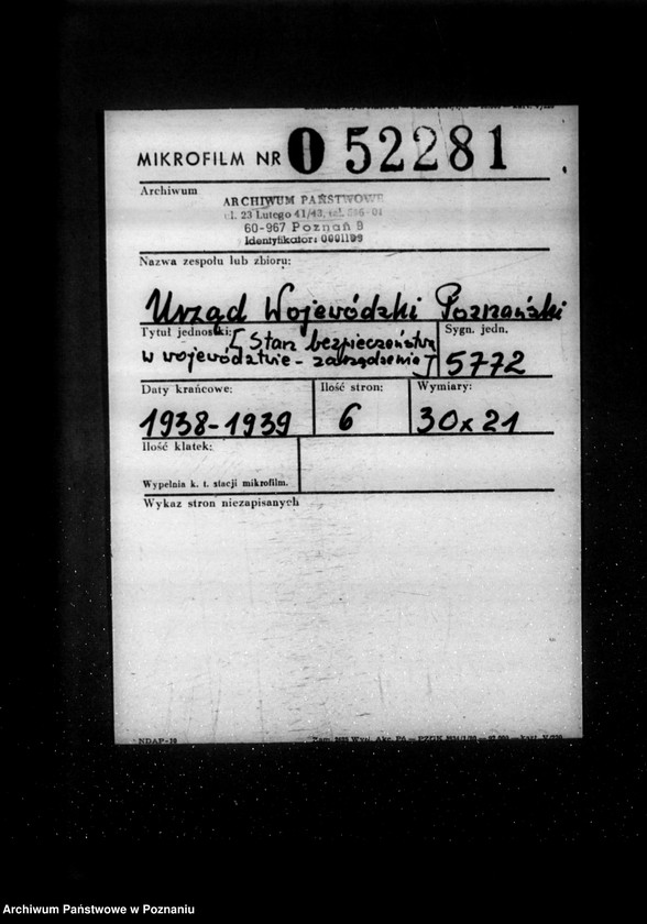 Obraz 2 z jednostki "/Stan bezpieczeństwa w województwie- zarządzenia/"