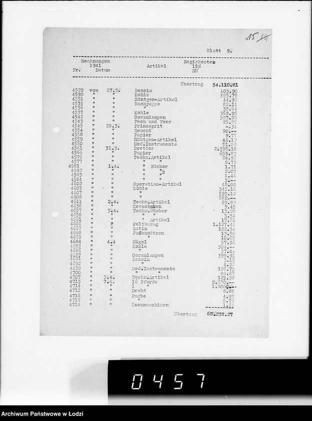 Obraz 19 z jednostki "Betrifft: Rückvergütung Regiekosten"