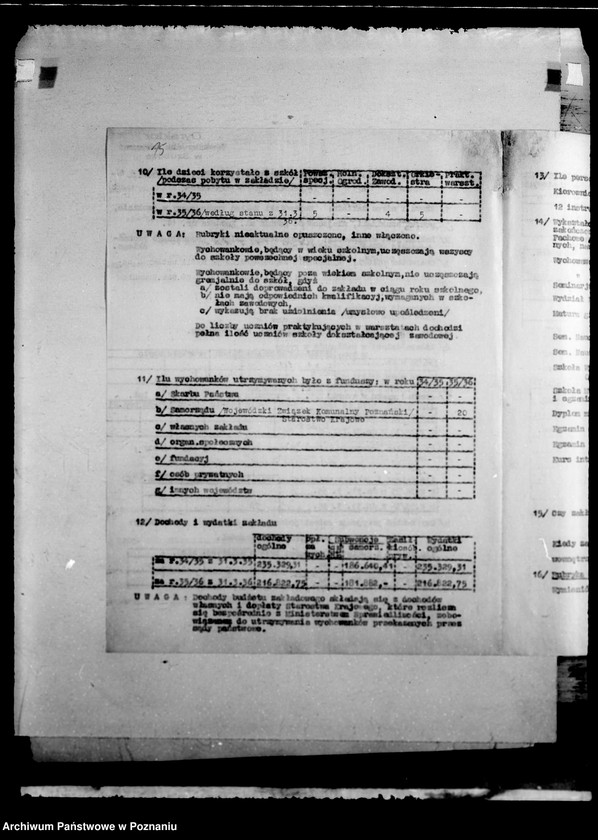 Obraz 19 z jednostki "/Zakłady specjalne/ wykazy"