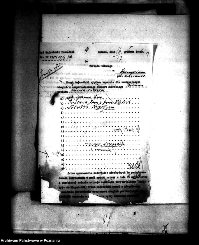 Obraz 5 z jednostki "Rozrachunki z gminą Czempiń odnośnie rozparcelowanego obszaru dworskiego Betkowo"