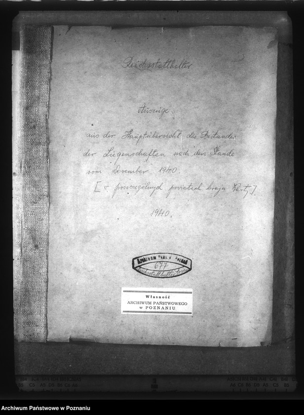 Obraz 4 z jednostki "Auszüge ausder Hauptübersicht des Bestandes der Liegenschaften (w poszczególnych powiatach Kraju Warty)"