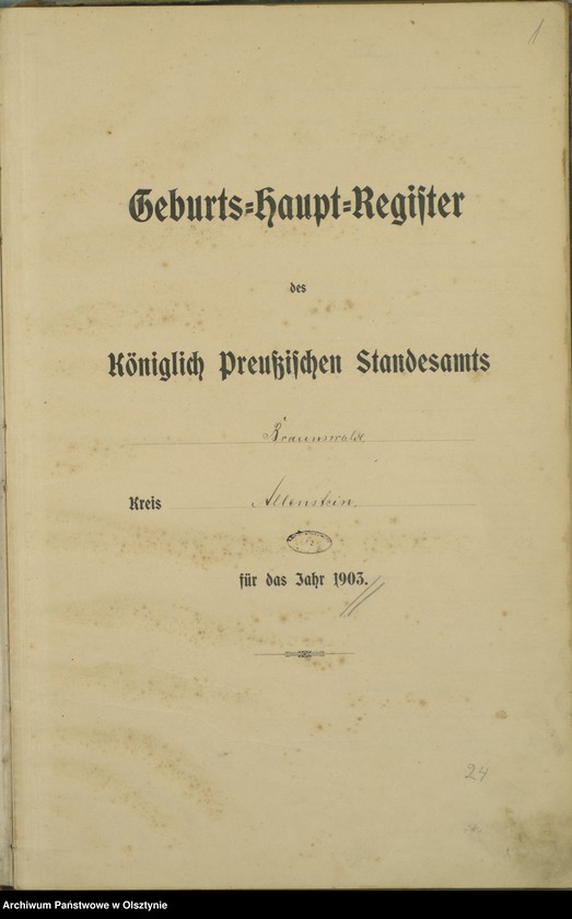 image.from.unit.number "Geburts-Haupt-Register Nr 1 - 71"