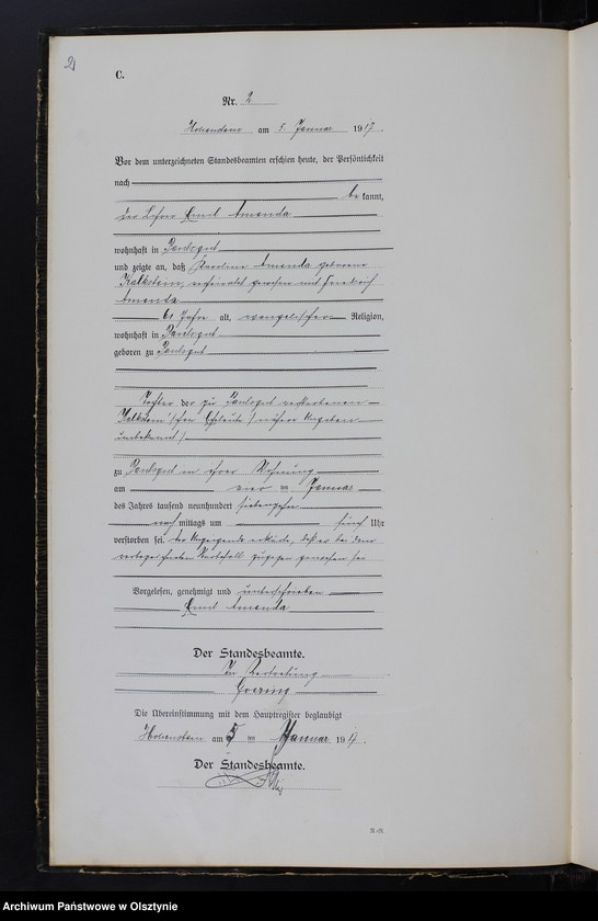 image.from.unit.number "Sterbe-Neben-Register Nr 1 - 143"