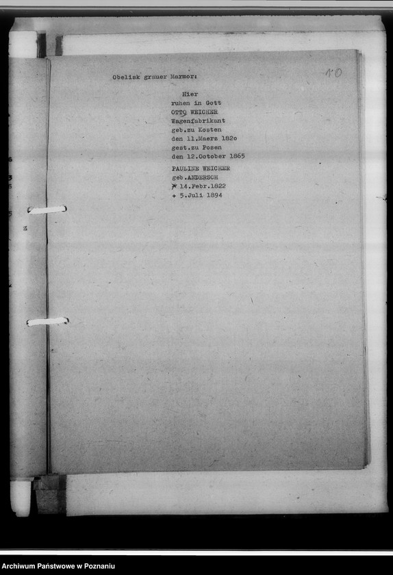 Obraz 14 z jednostki "Deutsch-evangelischer Friedhof Posen, Halbdorfstrasse [opis nagrobków, napisy]"