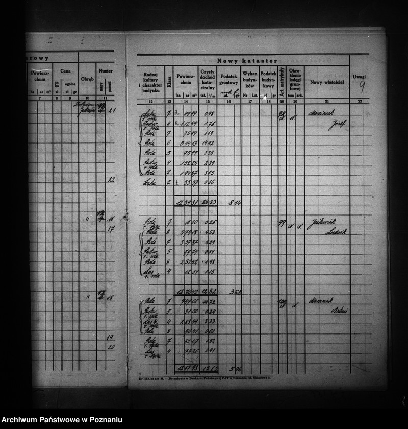 Obraz 13 z jednostki "Ostateczny rejestr pomiarowy obrębu Jastrzębie powiat bydgoski"