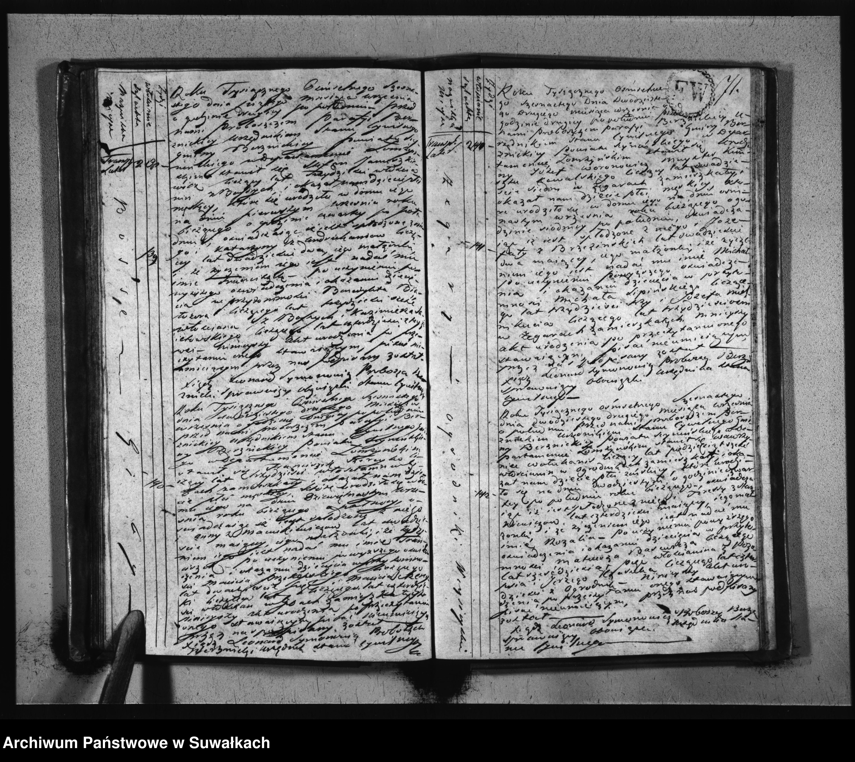 Skan z jednostki: Akta Urodzenia Stanu Cywilnego Roku 1816 Gminy Berznickiey