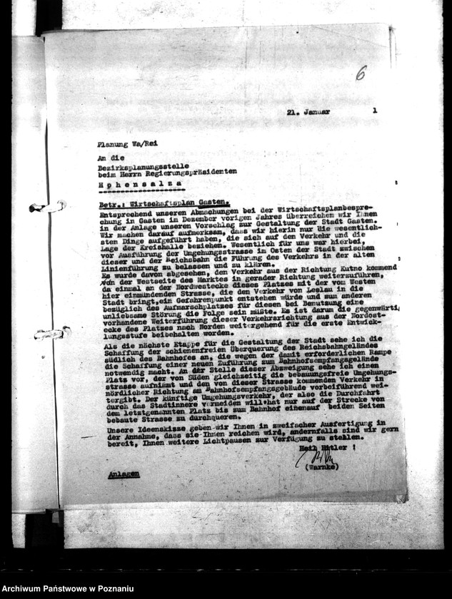 Obraz 10 z jednostki "Bebauungspläne von Dietfurt (Żnin), Gasten, Kutno, Hohensalza (Inowrocław), Mogilno, Konin, Warthbrücken (Koło)"