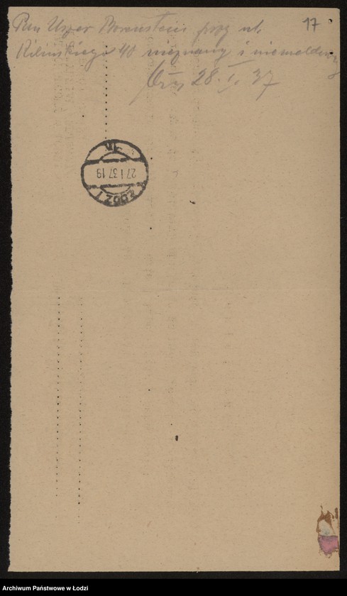 Obraz 19 z jednostki "Uszer Borenstein- wyrób i sprzedaż przędzy wigoniowej"