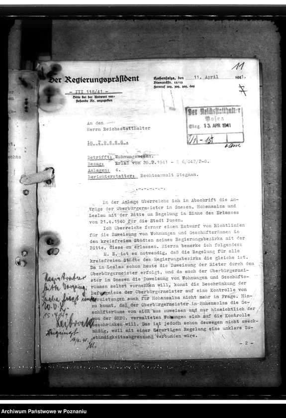 Obraz 15 z jednostki "Wohnungswesen. Wohnungsbeschaffung für beamten. Raumwirtschaftung"