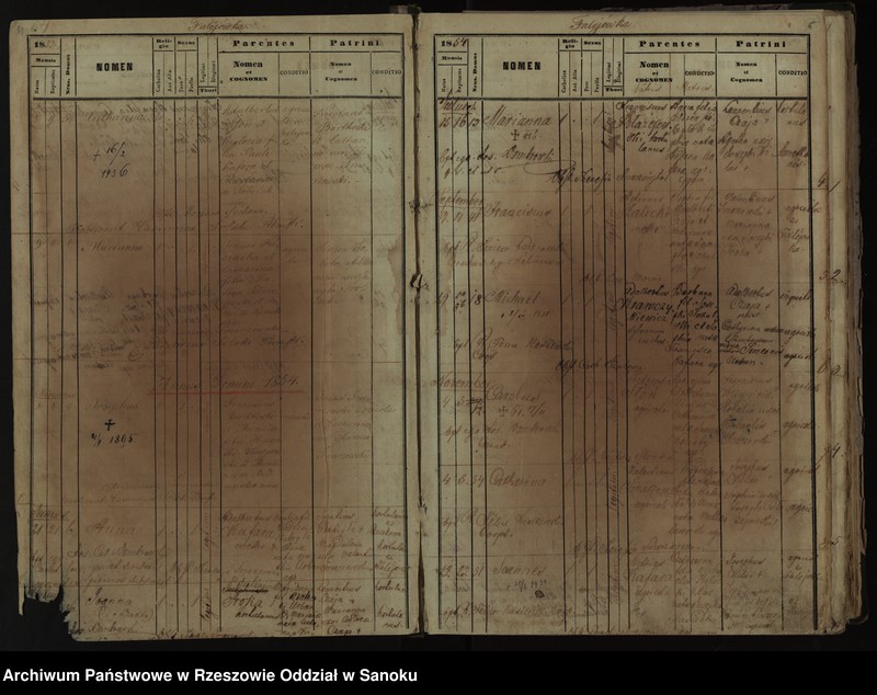 Obraz 5 z jednostki "Księga urodzeń z lat 1852-1896, małżeństw z lat 1862-1918, zgonów z lat 1859-1916 dla miejscowości Falejówka"