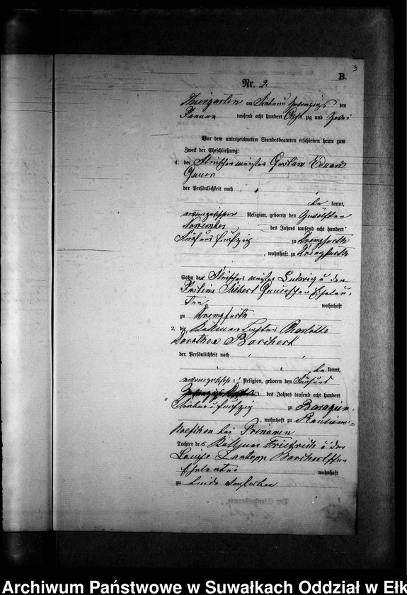 image.from.unit.number "Heiraths-Neben-Register des Preussischen Standes-Amtes Prinowen Kreis Angerburg"