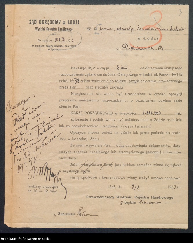 Obraz 5 z jednostki "A. Sznajder i E. Liebiech – sklep galanteryjny"